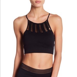 NWT C&C California Seamless Crochet Sports Bra